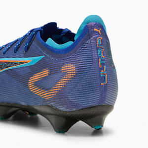 ULTRA 5 CARBON SPEED Firm Ground Men's Soccer Cleats, Vivid Blue-Heat Fire-Bright Aqua-PUMA Black, extralarge
