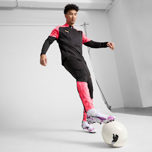 ULTRA 5 ULTIMATE FOREVER Firm Ground Men's Soccer Cleats, PUMA White-Pure Magenta-Feather Gray-PUMA Black, extralarge