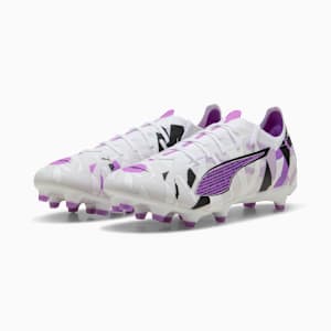ULTRA 5 MATCH FOREVER Firm Ground/Artificial Ground Men's Soccer Cleats, PUMA White-Pure Magenta-Feather Gray-PUMA Black, extralarge
