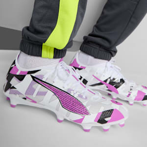ULTRA 5 MATCH FOREVER Firm Ground/Artificial Ground Men's Soccer Cleats, PUMA White-Pure Magenta-Feather Gray-PUMA Black, extralarge