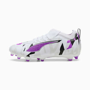 Tacos de fútbol adolescentes ULTRA 5 MATCH FOREVER FG/AG, PUMA White-Pure Magenta-Feather Gray-PUMA Black, extralarge