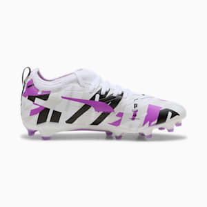 Tacos de fútbol adolescentes ULTRA 5 MATCH FOREVER FG/AG, PUMA White-Pure Magenta-Feather Gray-PUMA Black, extralarge