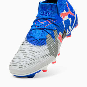 Tacos de fútbol FUTURE 8 MATCH FG/AG, PUMA White-Ultra Blue-Feather Gray-PUMA Black-Glowing Red, extralarge