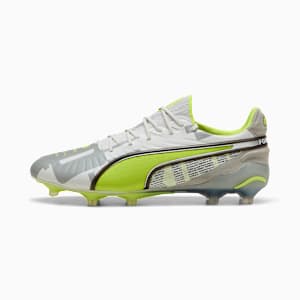 Tacos de fÃºtbol  suelo firme/artificial KING ULTIMATE FOREVER, Feather Gray-Electric Lime-PUMA White-Flat Light Gray, extralarge