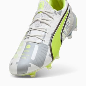 Tacos de fÃºtbol  suelo firme/artificial KING ULTIMATE FOREVER, Feather Gray-Electric Lime-PUMA White-Flat Light Gray, extralarge