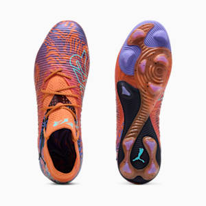FUTURE 8 ULTIMATE CREATIVITY Firm Ground Men's Soccer Cleats, Orange Poppy-Dark Amethyst-Electric Peppermint-PUMA Black, extralarge