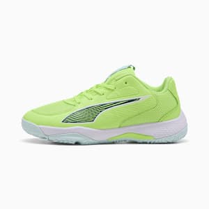 Tenis juvenil de balonmano Accelerate 4, Fizzy Light-Green Terrain-PUMA White, extralarge