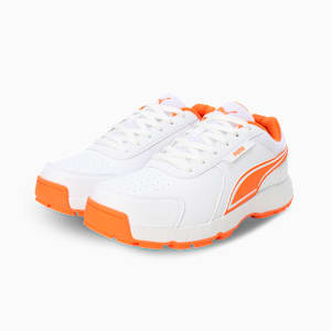 Cricket Strike Men's Shoes, PUMA White-Rickie Orange, extralarge-IND