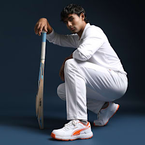 Cricket Strike Men's Shoes, PUMA White-Rickie Orange, extralarge-IND