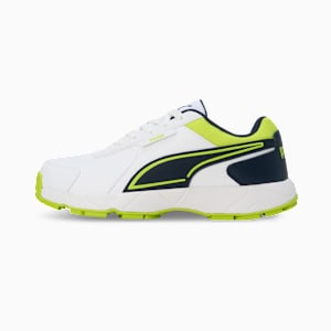 Cricket Strike Men's Shoes, PUMA White-Lime Smash-Club Navy, extralarge-IND