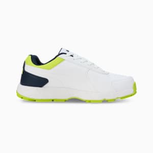 Cricket Strike Men's Shoes, PUMA White-Lime Smash-Club Navy, extralarge-IND