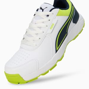 Cricket Strike Men's Shoes, PUMA White-Lime Smash-Club Navy, extralarge-IND