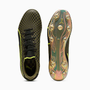 Tacos de fútbol unisex FG/AG KING ULTIMATE x PORSCHE, Olive Drab-PUMA Black-PUMA Gold, extralarge