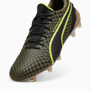 Tacos de fútbol unisex FG/AG KING ULTIMATE x PORSCHE, Olive Drab-PUMA Black-PUMA Gold, extralarge