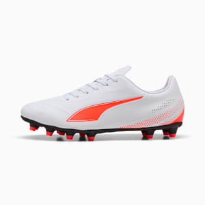 VITORIA II FG/AG Soccer Cleats Men, PUMA White-Glowing Red, extralarge