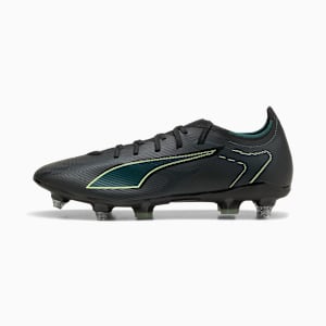 ULTRA 6 MATCH MxSG Football Boots Unisex, PUMA Black-Fizzy Light-Green Terrain, extralarge-GBR