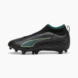 ULTRA 6 MATCH+ FG/AG Laceless Football Boots Youth, PUMA Black-Fizzy Light-Green Terrain, extralarge-GBR