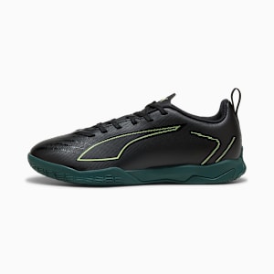 ULTRA 6 PLAY Futsal Boots Youth, PUMA Black-Fizzy Light-Green Terrain, extralarge-GBR