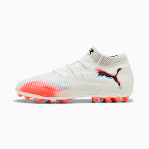 FUTURE 8 ULTIMATE MG Football Boots Unisex, PUMA White-PUMA Black-Glowing Red, extralarge-GBR