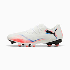FUTURE 8 MATCH FG/AG Low Football Boots Unisex, PUMA White-PUMA Black-Glowing Red, extralarge-GBR