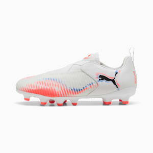 FUTURE 8 MATCH FG/AG Laceless Football Boots Youth, PUMA White-PUMA Black-Glowing Red, large-GBR
