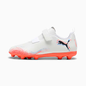 FUTURE 8 PLAY FG/AG Football Boots Kids, PUMA White-PUMA Black-Glowing Red, large-GBR