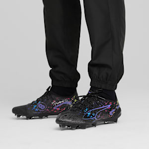 PUMA x CHRISTIAN PULISIC ULTRA 5 ULTIMATE Firm Ground Men's Soccer Cleats, PUMA Black-Dark Amethyst-PUMA Team Royal-PUMA Pink, extralarge