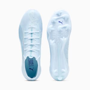 Tacos de fútbol ULTRA 5 ULTIMATE FG para mujer, Icy Blue-PUMA White-Light Aqua, extralarge