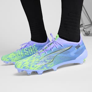 PUMA x CHRISTIAN PULISIC ULTRA 5 ULTIMATE Chasing the Dream Firm Ground Men's Soccer Cleats, Elektro Purple-Green Glare-PUMA Black, extralarge