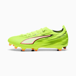 ULTRA 6 MATCH Men's Firm/Artificial Ground Soccer Cleats, Yellow Alert-PUMA Black-Glowing Red-Lime Squeeze, large