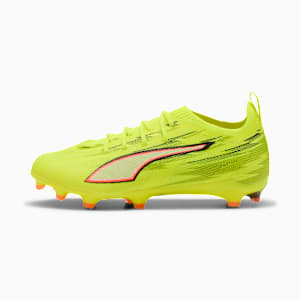 ULTRA 6 PRO FG/AG Football Boots Youth, Yellow Alert-PUMA Black-Glowing Red-Lime Squeeze, large