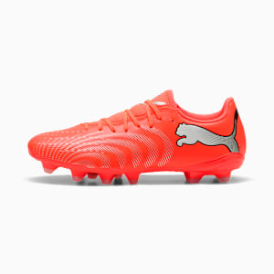FUTURE 9 PLAY FG/AG Football Boots Unisex, Glowing Red-PUMA White-PUMA Black-PUMA Silver, large-GBR