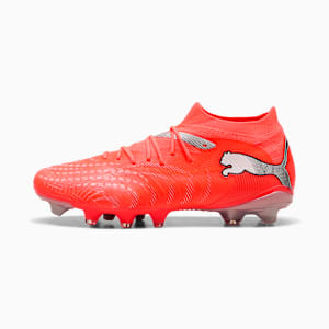 FUTURE 9 MATCH FUSION Women's Firm/Artificial Ground Soccer Cleats, Glowing Red-PUMA White-PUMA Black-PUMA Silver, large