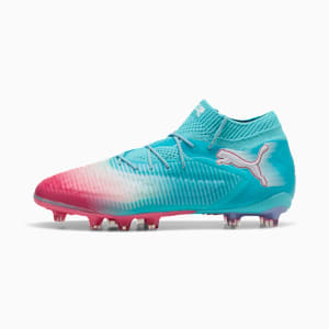 FUTURE 8 ULTIMATE RECHRGE AG Football Boots Unisex, Hero Blue-PUMA White-Sunset Pink, extralarge