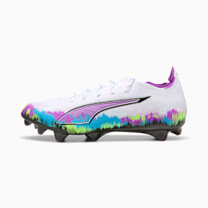 ULTRA 6 CARBON BRILLIANCE FG Soccer Cleats Women, PUMA White-Fizzy Apple-Bright Aqua-Pure Magenta, extralarge