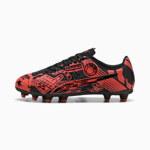 ULTRA Christian Pulisic Legacy KIds' Firm/Artificial Ground Soccer Cleats, PUMA Black-PUMA Red, large