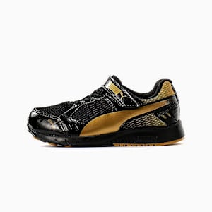 キッズ プーマ スピードモンスター V3 スニーカー 17-24cm, Puma Black-Puma Team Gold, extralarge-JPN