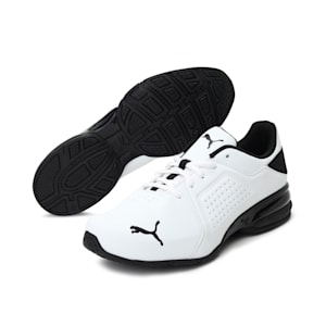 Viz Runner Men's Running Shoes, Puma White-Puma Black, extralarge-IND