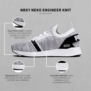 NRGY Neko Engineer Knit Men's Running Shoes, Puma White-Puma Black
