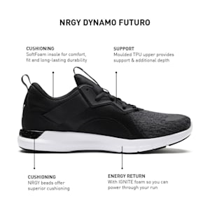 NRGY Dynamo Futuro Men's Running Shoes, Puma Black-Puma White