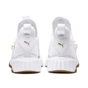 Defy Varsity Mid Women's Sneakers, Puma White-Metallic Gold, extralarge