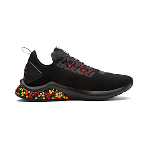 Hybrid NX Men's Running Shoes, Puma Black-High Risk Red-Blazing Yellow, extralarge-IND