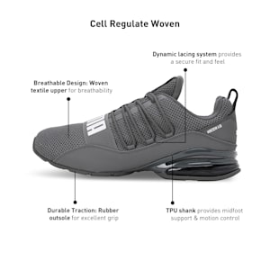 CELL Regulate Woven Men’s Running Shoes, CASTLEROCK-Puma White, extralarge-IND