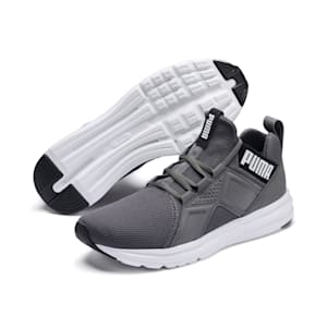 Enzo Sport Men's Running Shoes, CASTLEROCK-Puma Black-Puma White, extralarge-IND
