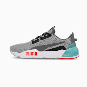 Cell Phase Men's Running Shoes, CASTLEROCK-Puma White-High Risk Red, extralarge-IND