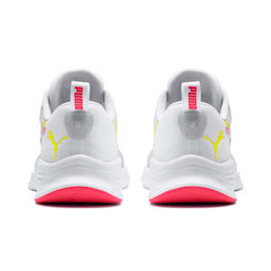 Hybrid Fuego Women's Running Shoes, Puma White-Pink Alert-Yellow Alert, extralarge-IND