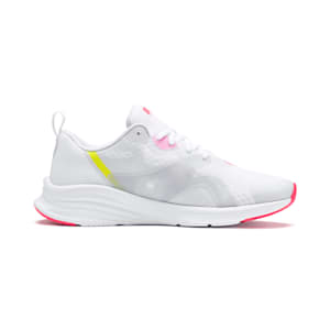 Hybrid Fuego Women's Running Shoes, Puma White-Pink Alert-Yellow Alert, extralarge-IND