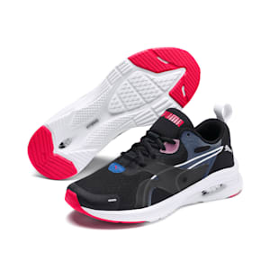Hybrid Fuego Women's Running Shoes, Puma Black-Blue Glimmer-Nrgy Rose, extralarge-IND