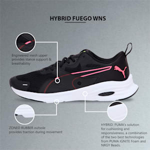 Hybrid Fuego Women's Running Shoes, Puma Black-Yellow Alert