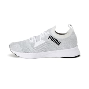 Flyer Runner Engineered Knit SoftFoam+ Men's Running Shoes, Puma White-Quarry-Puma Black